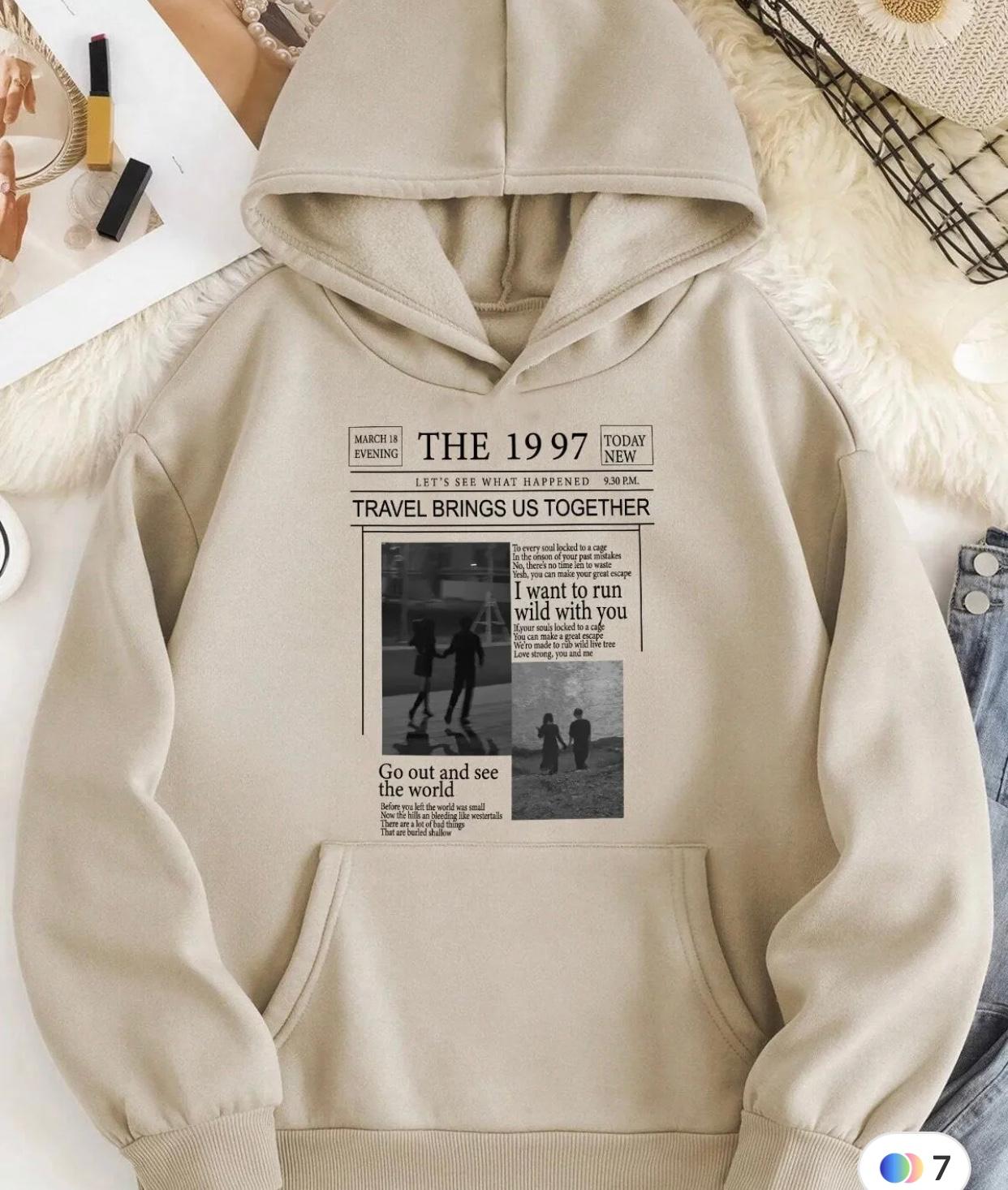 ERKEK KAPÜŞONLU BEJ SWEATSHİRT