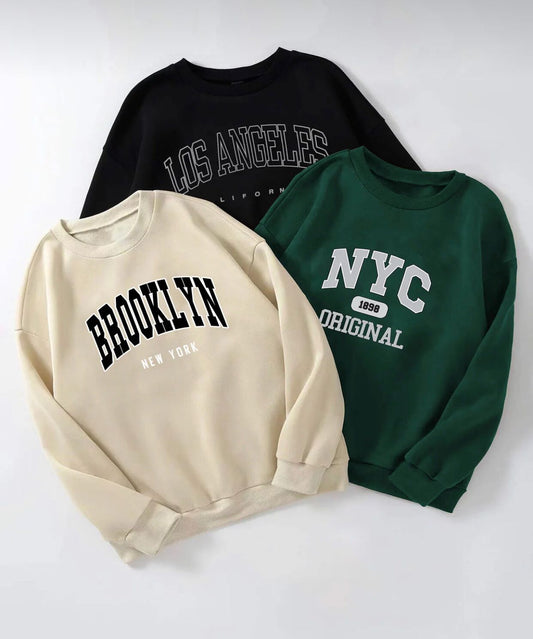 3'LÜ FIRSAT PAKETİ  BASKILI KALİTELİ SWEATSHİRT